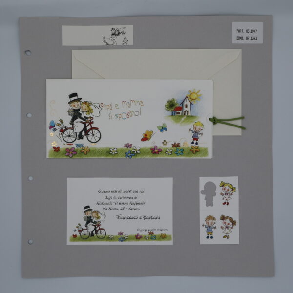 Partecipazione mamma e papà in bicicletta